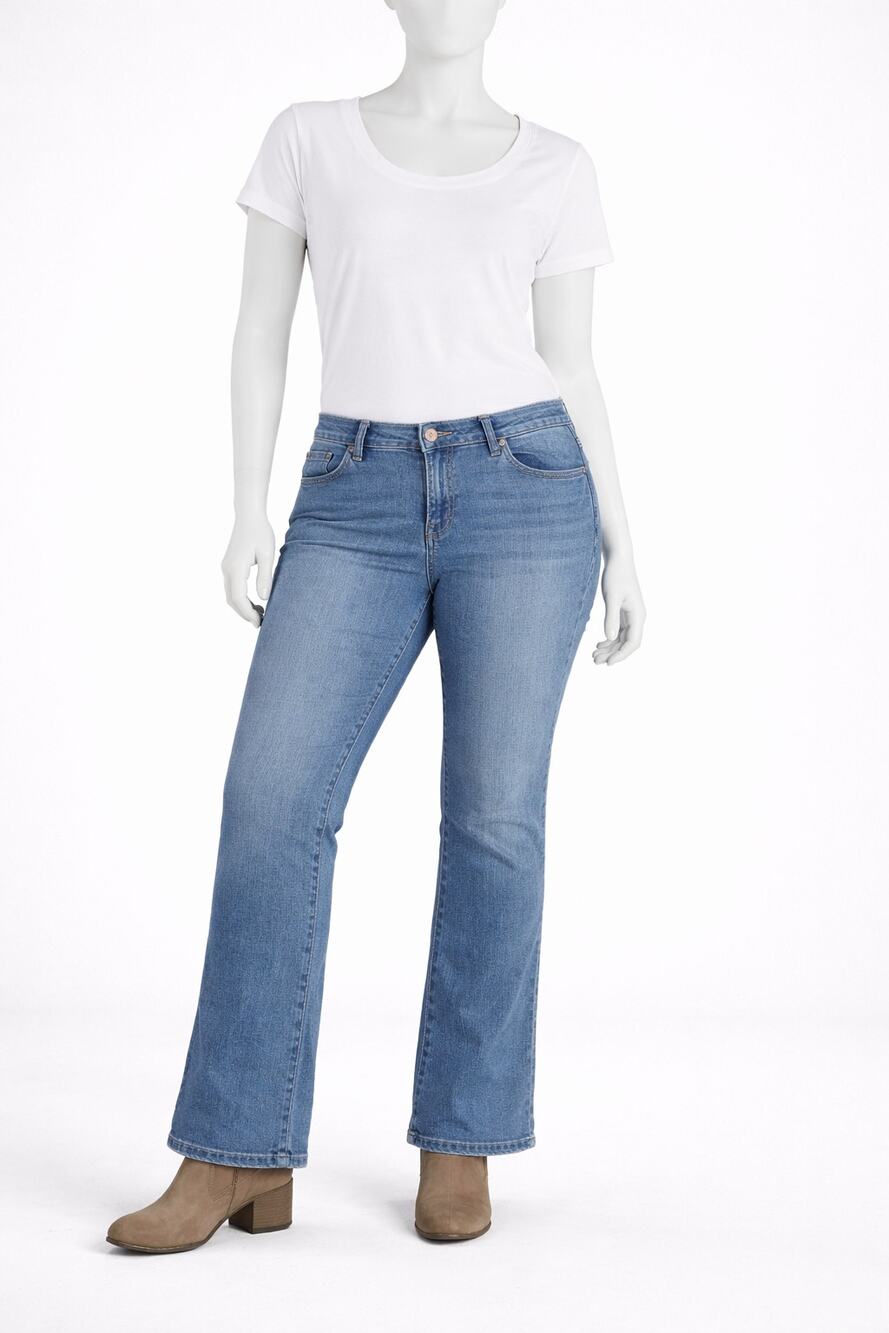 Duluth Trading Bootcut Jeans Womens 36x27 Light Wash Stretch Mid Rise durable